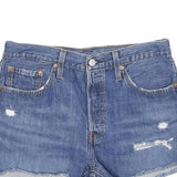 LEVI'S Womens Denim Blue Casual Shorts M W29 Distressed Frayed Hem