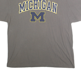 FANATICS Mens Grey Michigan Graphic T-Shirt XL Short Sleeve Crew Neck Cotton