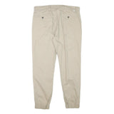 LEVI'S Mens Cotton Blend Beige Slim Tapered Trousers W34 L27 Casual Zip Closure