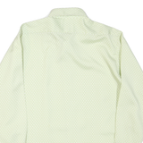 HAWK Mens Cream & White Polka Dot Shirt Long Sleeve Button L