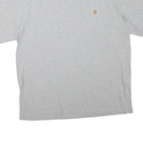 CARHARTT Mens Grey Graphic T-Shirt L Short Sleeve Crew Neck Classic Cotton