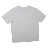 CARHARTT Mens Grey Graphic T-Shirt L Short Sleeve Crew Neck Classic Cotton