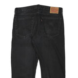 LEVI'S Mens Black Regular Fit Straight Denim W36 L24 Zip Closure Jeans