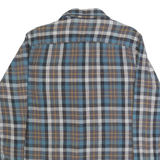 TIMBERLAND Mens Blue Brown Check Shirt M Button Front Casual Cotton