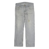 CARHARTT Mens Regular Fit Cotton Jeans Light Blue Button W34 L29 Workwear Casual