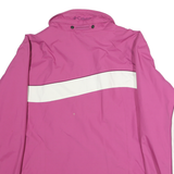 COLUMBIA Womens Pink & White Outdoor Jacket L Polyester Zip Plain