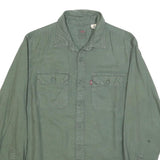 LEVI'S Mens Green Cotton Blend Shirt XS Casual Button Pocket Long Sleeve