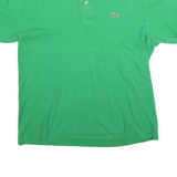 LACOSTE Mens Green Short Sleeve Plain M Cotton Blend Polo Shirt Classic