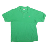 LACOSTE Mens Green Short Sleeve Plain M Cotton Blend Polo Shirt Classic