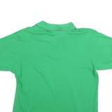 LACOSTE Mens Green Short Sleeve Plain M Cotton Blend Polo Shirt Classic