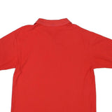 FILA Mens Red Short Sleeve Plain S Polo Shirt Cotton Blend Casual Sportswear