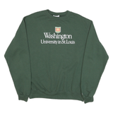 CHAMPION Mens Green Washington University In St Louis Crew Neck M Cotton