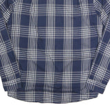 WOOLRICH Mens Blue & White Check Shirt L Lightweight Cotton Long Sleeve Casual