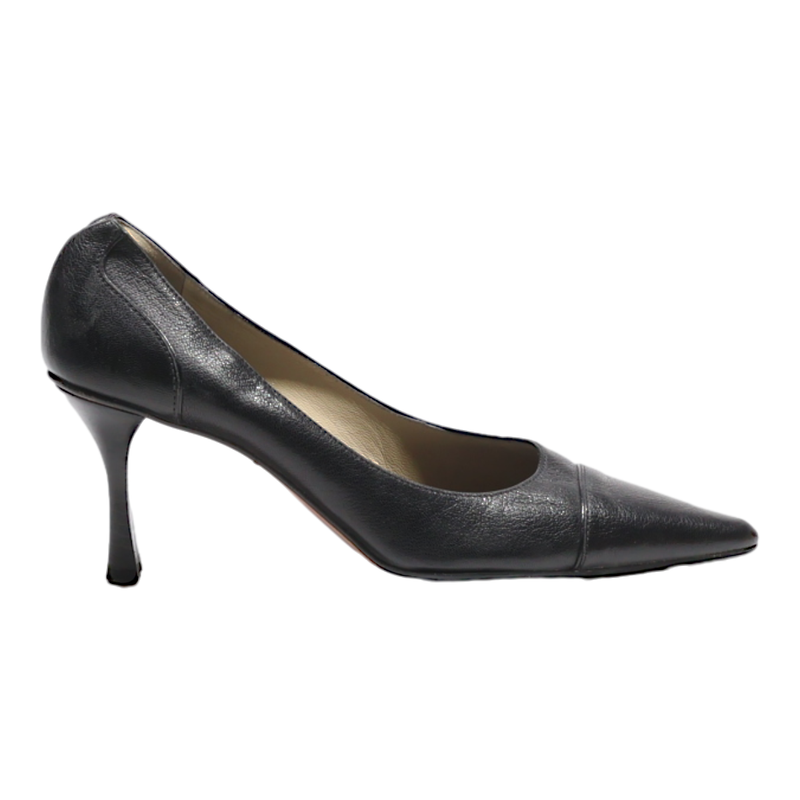 GUCCI Pump Heels Black Leather Womens UK 4