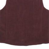 WOOLRICH Womens Maroon Fleece Jacket M Polyester Zip Outdoor Sleeveless Casual