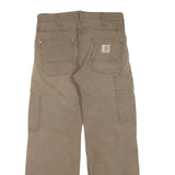 CARHARTT Mens Cotton Blend Beige Regular Straight Trousers W28 L29 Workwear