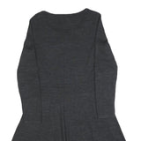 HOBBS LONDON Womens Grey Fit & Flare Wool Blend Knit Midi Dress UK 12 Sweater