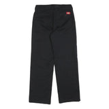 DICKIES Womens Cotton Blend Black Regular Fit Straight Leg Trousers W29 L28