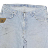 RIGGS WORKWEAR Mens Shorts Blue Denim Cargo XL W30 Work Utility Durable