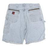 RIGGS WORKWEAR Mens Shorts Blue Denim Cargo XL W30 Work Utility Durable