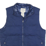 ST JOHNS BAY Womens Blue Puffer Jacket M Polyester Blend Zip Sleeveless