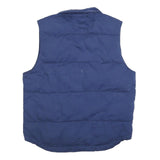 ST JOHNS BAY Womens Blue Puffer Jacket M Polyester Blend Zip Sleeveless