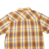 THE NORTH FACE Mens Yellow & Brown Checked Shirt L Casual Cotton Blend Button Up