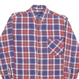 MCBRIAN Mens Purple & Red Check Shirt L Long Sleeve Cotton Blend Casual