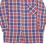 MCBRIAN Mens Purple & Red Check Shirt L Long Sleeve Cotton Blend Casual