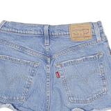 LEVI'S Womens Shorts Blue Denim Cut-Off S W24 Raw Edge Distressed Casual