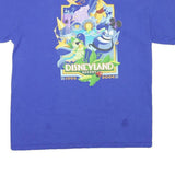 DISNEY Mens Blue Graphic T-Shirt L Short Sleeve Crew Neck Disneyland Resort