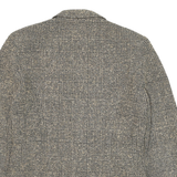 CARLISLE Womens Beige & Black Wool Checked Button Jacket M Woven Classic