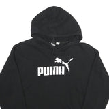 PUMA Womens Black Hoodie L Cotton Blend Pullover Hooded Sweatshirt