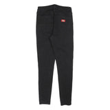 DICKIES Womens Slim Black Jeans Cotton Blend Button W26 L26 Stylish
