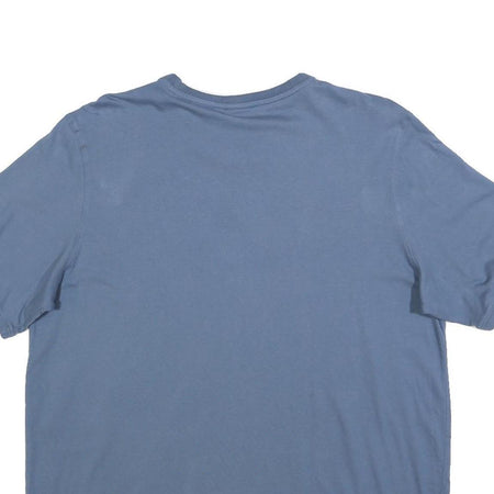 ADIDAS Mens Blue Crew Neck Short Sleeve Graphic T-Shirt L Casual Cotton