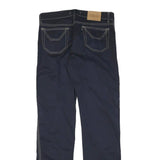 JECKERSON Mens Cotton Blend Navy Slim Straight Trousers W32 L32 Stylish Casual