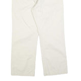 TOMMY HILFIGER Mens Cotton Blend White Regular Straight Trousers W35 L28 Classic