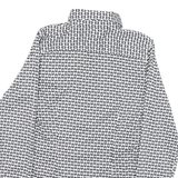 BANANA REPUBLIC Womens Black & White Pattern Shirt S Cotton Blend Button Down