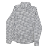 BANANA REPUBLIC Womens Black & White Pattern Shirt S Cotton Blend Button Down