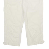 NICOLE RENISTI Womens Shorts White Casual Linen Blend UK 10 W30 Comfortable