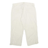 NICOLE RENISTI Womens Shorts White Casual Linen Blend UK 10 W30 Comfortable