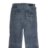 F20 Mens Jeans Blue Regular Straight Denim Medium W32 L28 Button Closure