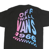VANS Mens Black Blue Off The Wall Graphic T-Shirt M Crew Neck Short Sleeve
