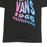 VANS Mens Black Blue Off The Wall Graphic T-Shirt M Crew Neck Short Sleeve