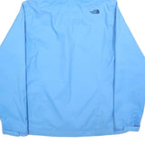 THE NORTH FACE Womens Blue Outdoor Jacket M Polyester Zip Hooded Plain Casual