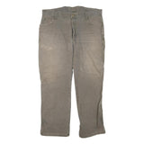 DICKIES Mens Regular Fit Workwear Jeans Grey Denim W40 L28 Zip Closure Durable