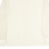 VALENTINE Womens Cream Shirt Long Sleeve Collared Plain M Classic Elegant Top