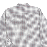 NAUTICA Mens White & Red Checked Cotton Blend Shirt L Classic Button Down Long