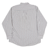 NAUTICA Mens White & Red Checked Cotton Blend Shirt L Classic Button Down Long