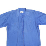 TENDENZA Mens Blue Plain Shirt L Casual Short Sleeve Summer